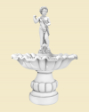 Фигурка (скульптура) фонтан мальчик лучник на волнист чаше нов большая из бетона